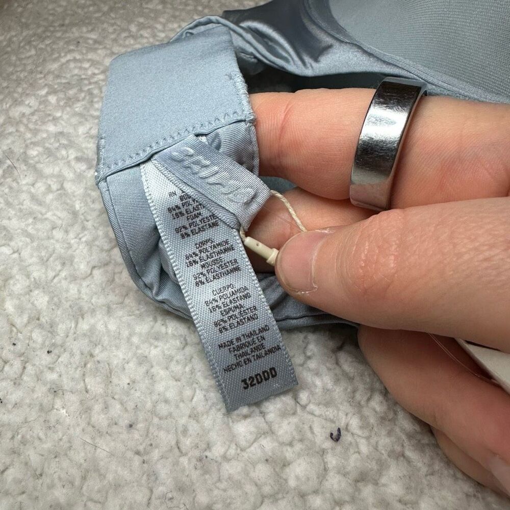 Skims Weightless Demi Bra Denim Light Dusty Blue Color Size 32DDD NWT - Picture 7 of 9